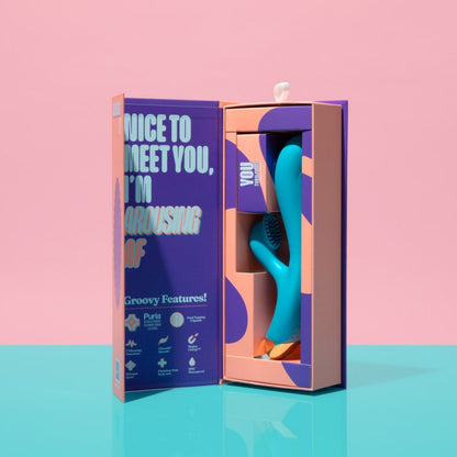 Aria Arousing Vibrador Dual Con Pulsador Azul