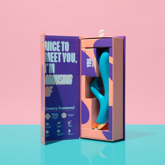 Aria Arousing Vibrador Dual Con Pulsador Azul